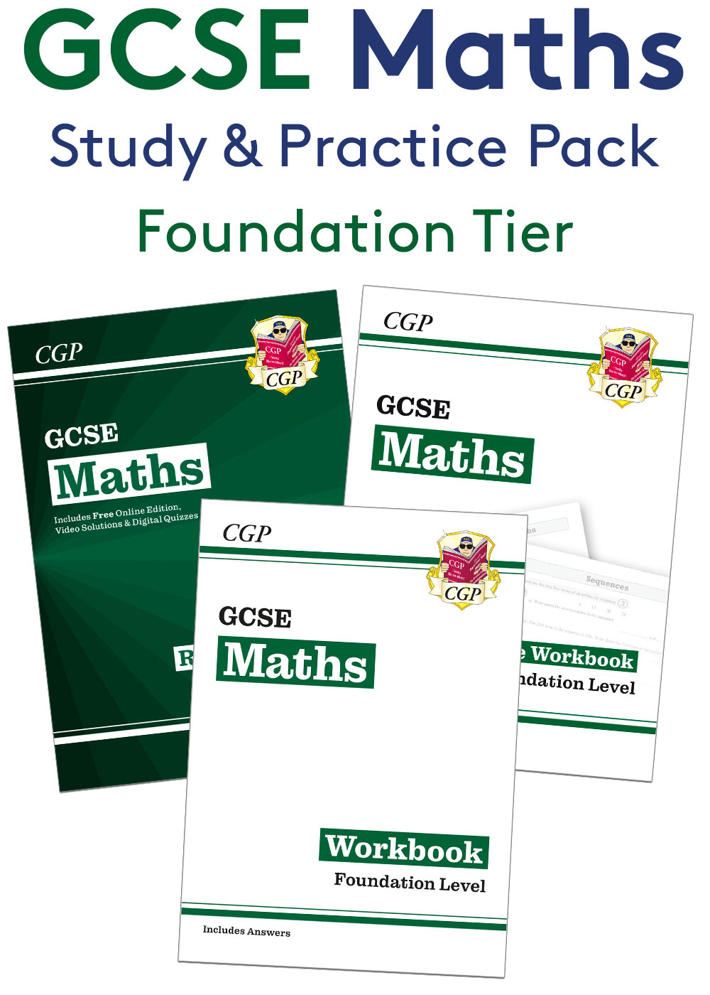 GCSE Maths Study & Workbook Pack - Foundation Tier (Ages 14-16)