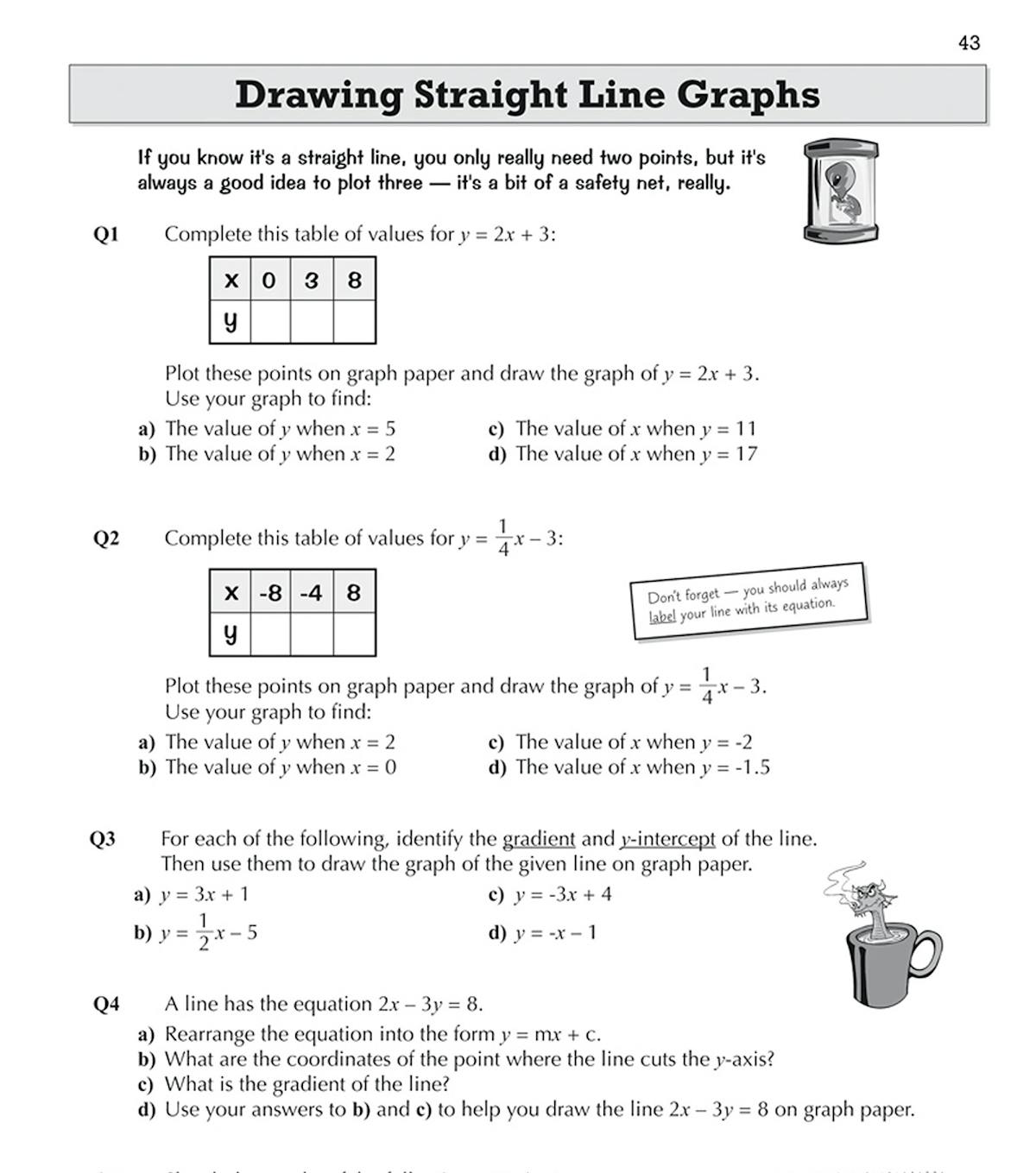 Inside pages of GCSE Maths Workbook showing practice questions and exercises