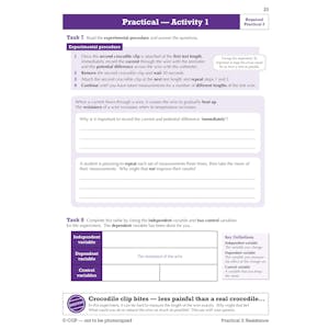 GCSE Physics AQA Required Practicals Course Booklet Look Inside Image 5