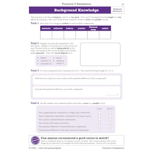 GCSE Physics AQA Required Practicals Course Booklet Look Inside Image 3