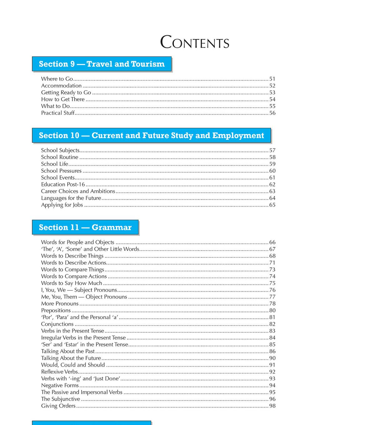 Sample exam-style practice questions from the GCSE Spanish revision guide