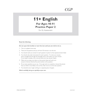 GL 11+ English Practice Papers (Ages 10-11) Look Inside Image 1
