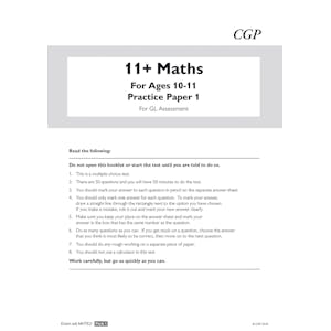GL 11+ Maths Practice Papers (Ages 10-11) Look Inside Image 1