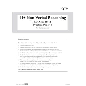 GL 11+ Non-Verbal Reasoning Practice Papers (Ages 10-11) Look Inside Image 1