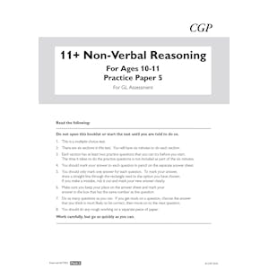 GL 11+ Non-Verbal Reasoning Practice Papers Pack 2 (Ages 10-11) Look Inside Image 1