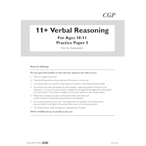 GL 11+ Verbal Reasoning Practice Papers Pack 2 (Ages 10-11) Look Inside Image 1