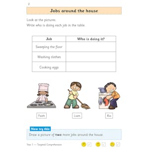 KS1 English Targeted Question Book: Year 1 Reading Comprehension - Book 2 Look Inside Image 2