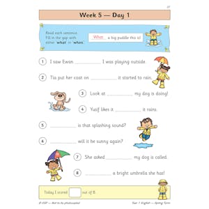 KS1 English Year 1 Daily Practice Book: Spring Term Look Inside Image 3