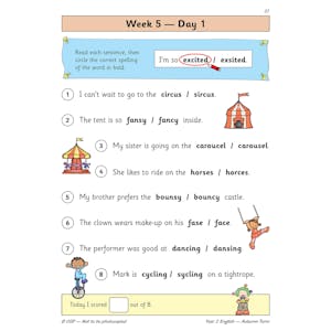 KS1 English Year 2 Daily Practice Book: Autumn Term Look Inside Image 3
