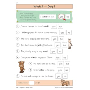 KS1 English Year 2 Daily Practice Book: Spring Term Look Inside Image 3