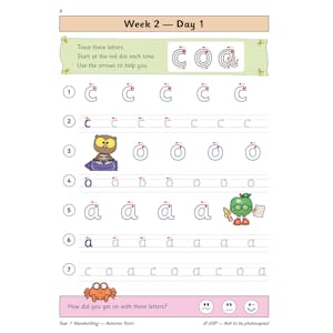 KS1 Handwriting Year 1 Daily Practice Book: Autumn Term Look Inside Image 3