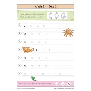 KS1 Handwriting Year 1 Daily Practice Book: Autumn Term Look Inside Image 4