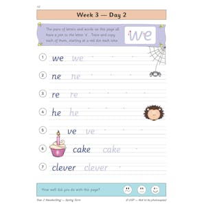 KS1 Handwriting Year 2 Daily Practice Book: Spring Term Look Inside Image 4