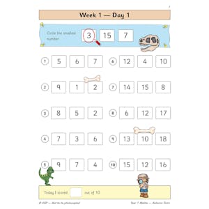 KS1 Maths Year 1 Daily Practice Book: Autumn Term Look Inside Image 3