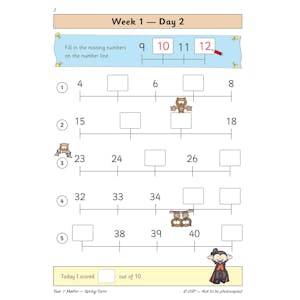KS1 Maths Year 1 Daily Practice Book: Spring Term Look Inside Image 4
