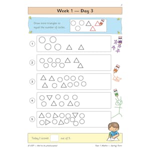 KS1 Maths Year 1 Daily Practice Book: Spring Term Look Inside Image 5