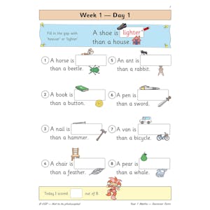 KS1 Maths Year 1 Daily Practice Book: Summer Term Look Inside Image 3