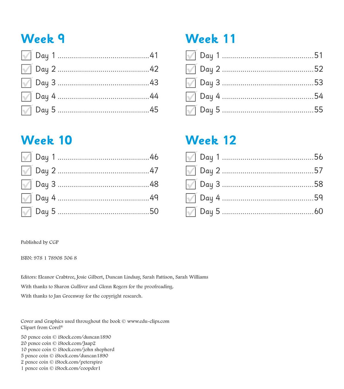 Daily practice page layout showing addition problems with score tracking box