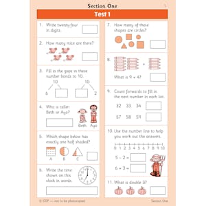 KS1 Maths Year 1 Mental Arithmetic Targeted Question Book (incl. Online Answers & Audio Tests) Look Inside Image 2