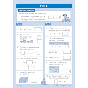 KS1 Maths Year 2 Mental Arithmetic Targeted Question Book (incl. Online Answers & Audio Tests) Look Inside Image 3