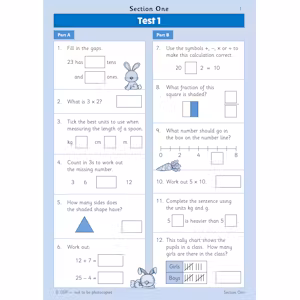 KS1 Maths Year 2 Mental Arithmetic Targeted Question Book (incl. Online Answers & Audio Tests) Look Inside Image 2