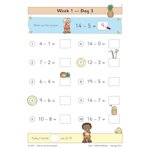 KS1 Mental Maths Year 1 Daily Practice Book: Spring Term Look Inside Image 5