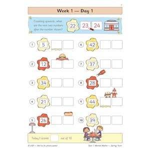 KS1 Mental Maths Year 1 Daily Practice Book: Spring Term Look Inside Image 3