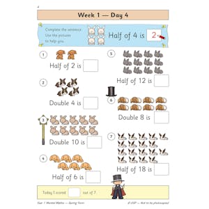 KS1 Mental Maths Year 1 Daily Practice Book: Spring Term Look Inside Image 6