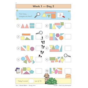 KS1 Mental Maths Year 1 Daily Practice Book: Spring Term Look Inside Image 4