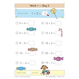 KS1 Mental Maths Year 2 Daily Practice Book: Autumn Term Look Inside Image 5