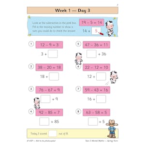 KS1 Mental Maths Year 2 Daily Practice Book: Spring Term Look Inside Image 5