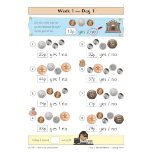 KS1 Mental Maths Year 2 Daily Practice Book: Spring Term Look Inside Image 3