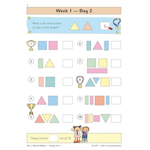 KS1 Mental Maths Year 2 Daily Practice Book: Spring Term Look Inside Image 4
