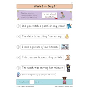 KS1 Phonics Year 1 Daily Practice Book: Summer Term Look Inside Image 4