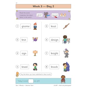 KS1 Phonics Year 1 Daily Practice Book: Summer Term Look Inside Image 3