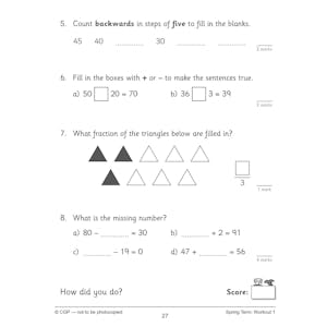 KS1 Year 2 Maths 10-Minute Weekly Workouts: Arithmetic Look Inside Image 6