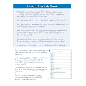 KS1 Year 2 Maths Times Tables 10-Minute Weekly Workouts Look Inside Image 1