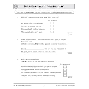 KS2 English SAT Buster 10-Minute Tests: Grammar, Punctuation & Spelling - Book 1 (for 2024) Look Inside Image 3