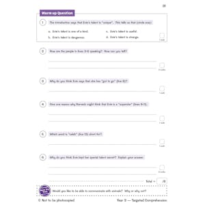 KS2 English Year 3 Reading Comprehension Targeted Question Book - Book 1 (with Answers) Look Inside Image 3