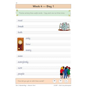 KS2 Handwriting Year 3 Daily Practice Book: Autumn Term Look Inside Image 3