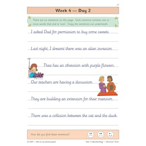 KS2 Handwriting Year 3 Daily Practice Book: Summer Term Look Inside Image 4