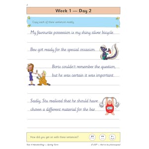 KS2 Handwriting Year 4 Daily Practice Book: Spring Term Look Inside Image 5