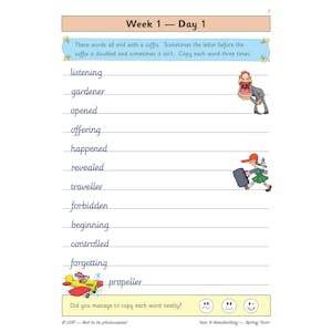 KS2 Handwriting Year 4 Daily Practice Book: Spring Term Look Inside Image 4