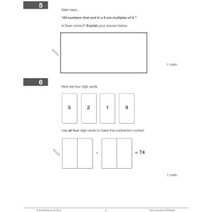KS2 Maths 10-Minute Practice Papers Download (Ages 10-11) Look Inside Image 2
