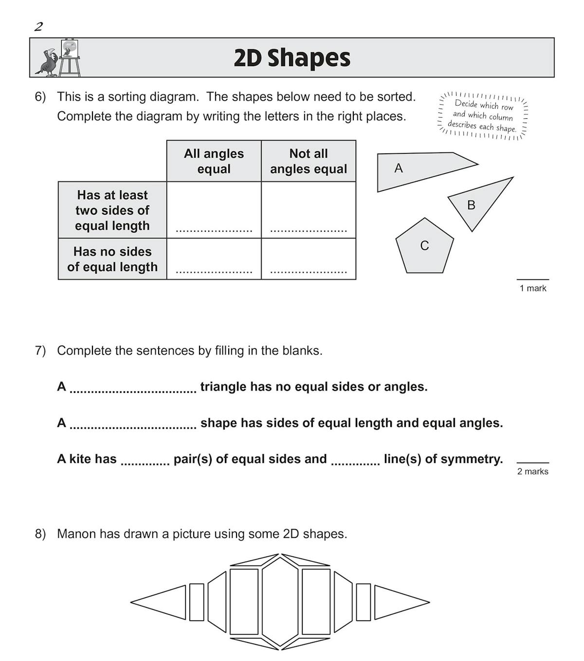 Cover of KS2 Maths SAT Buster Geometry, Measures and Statistics Book 2 showing colourful design
