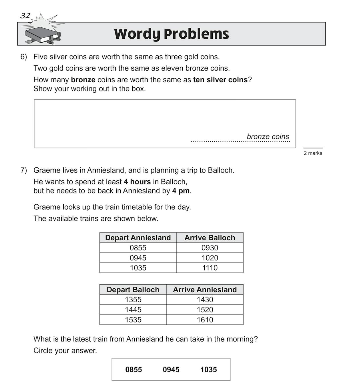 Wordy problems page featuring ratio and algebra word problems