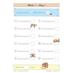 KS2 Maths Year 3 Daily Practice Book: Autumn Term Look Inside Image 3
