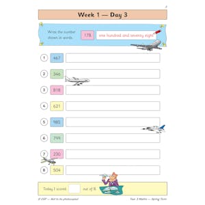 KS2 Maths Year 3 Daily Practice Book: Spring Term Look Inside Image 5