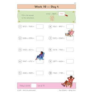 KS2 Maths Year 4 Daily Practice Book: Spring Term Look Inside Image 6