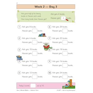 KS2 Mental Maths Year 3 Daily Practice Book: Autumn Term Look Inside Image 5
